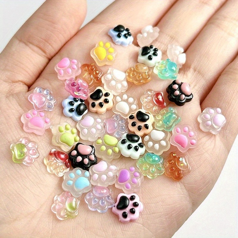 Art Craft Model - 100 pieces luminous resin cat's paw