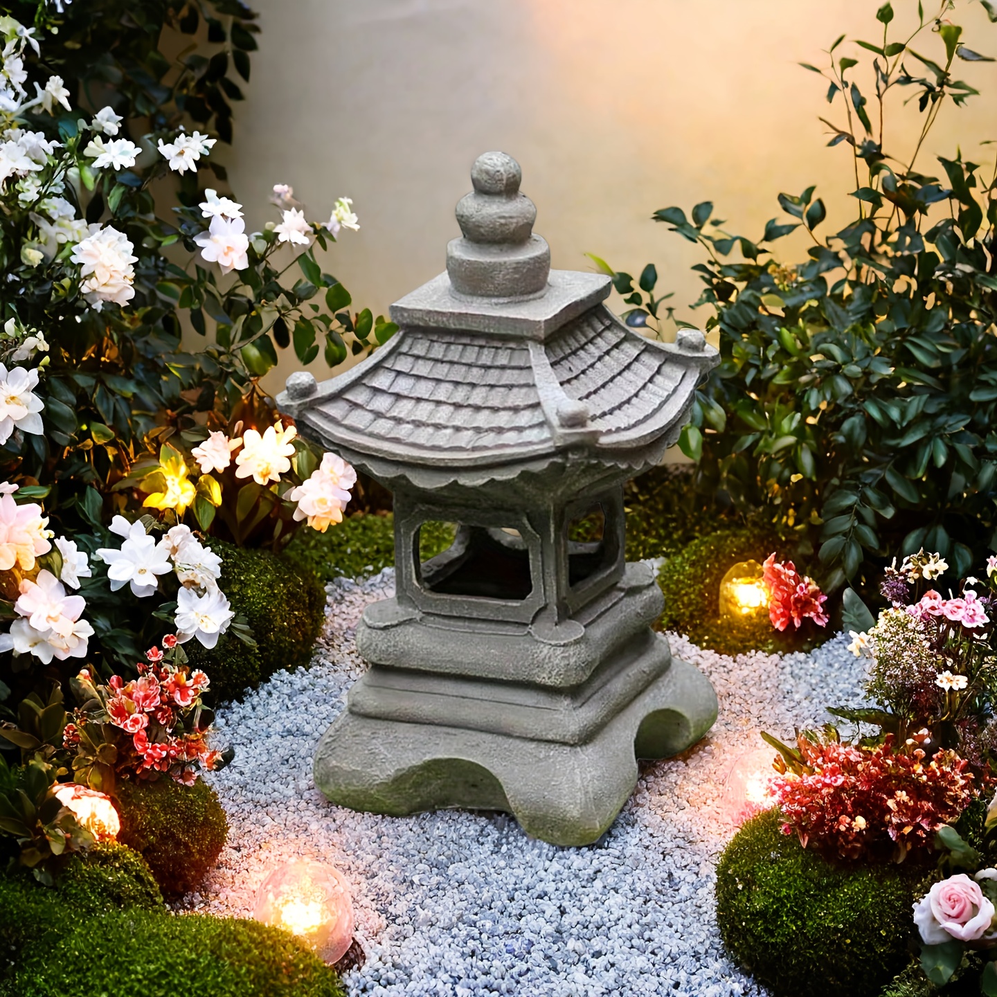 Art And Craft Independence Day - Buddhist Pagoda Lantern, Garden Lights Solar