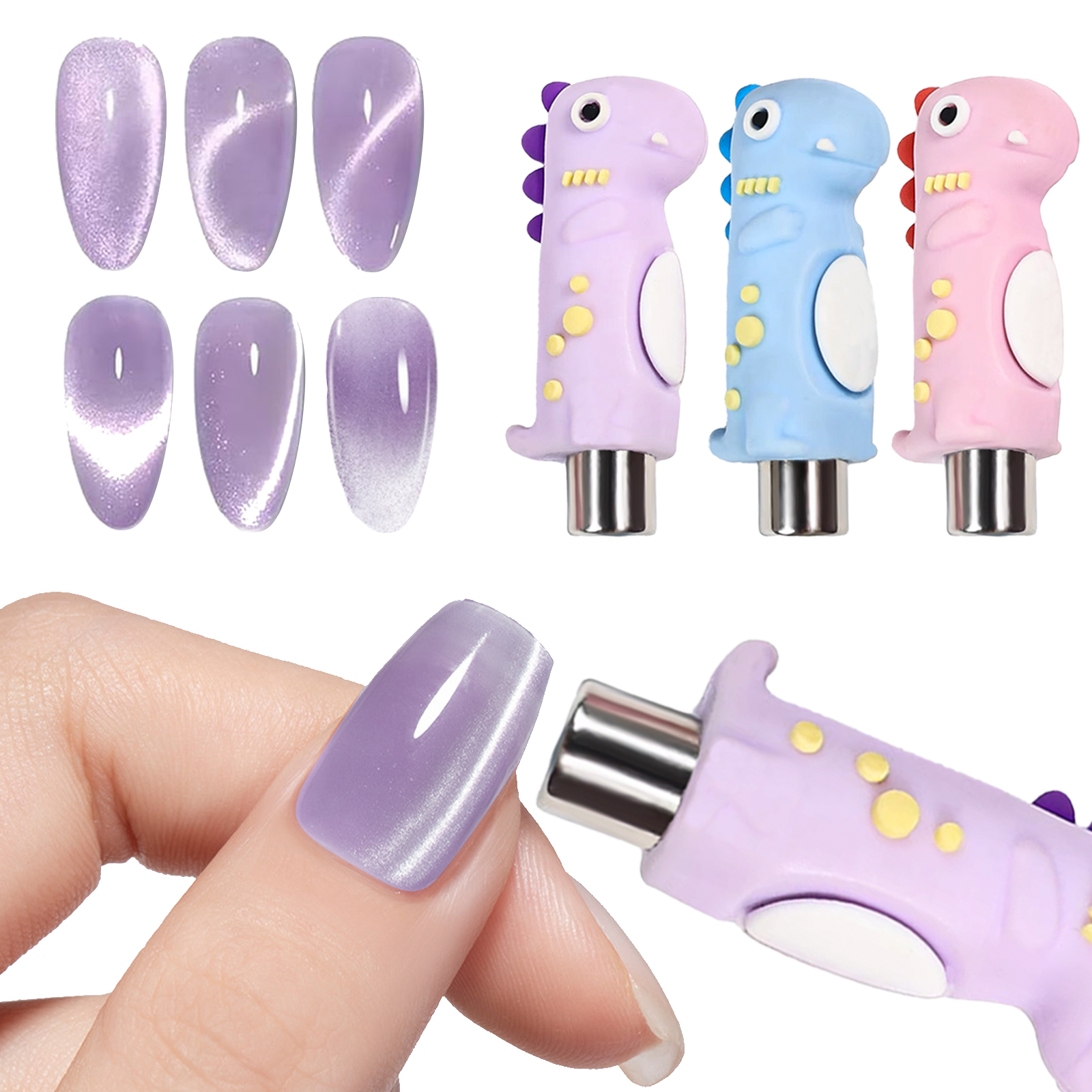 Art Craft Dinosaur - Dinosaur Nail Magnet Tool Double-Ended Magnet