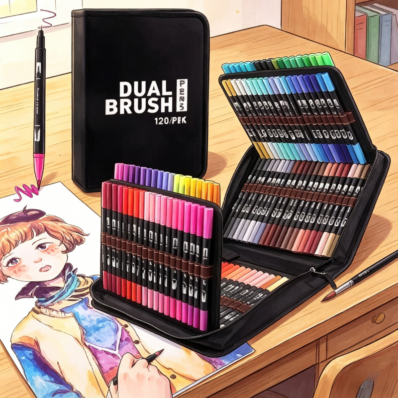 Watercolor Brush Pen - 72 Colors Dual Tip Watercolor Markers,