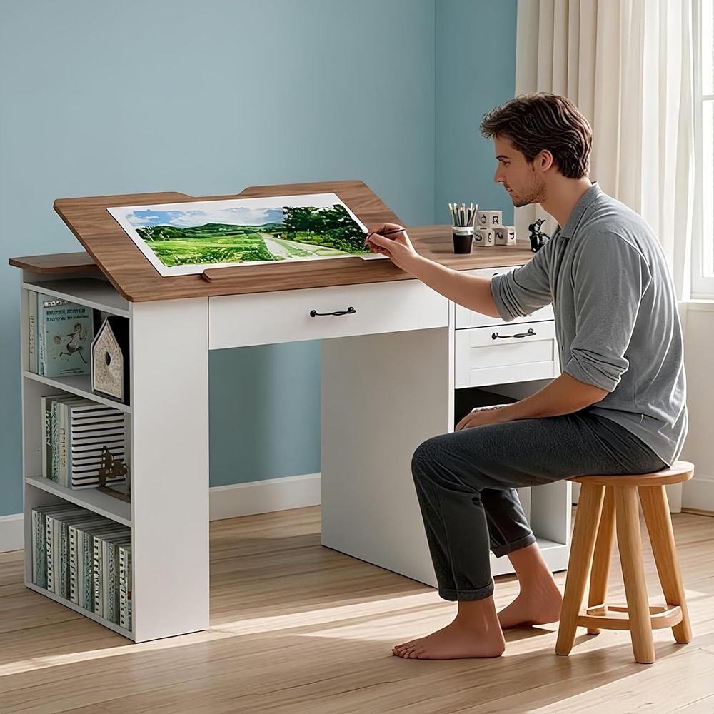 Art & Craft Kortingscode - Adjustable Desk with Storage and Open
