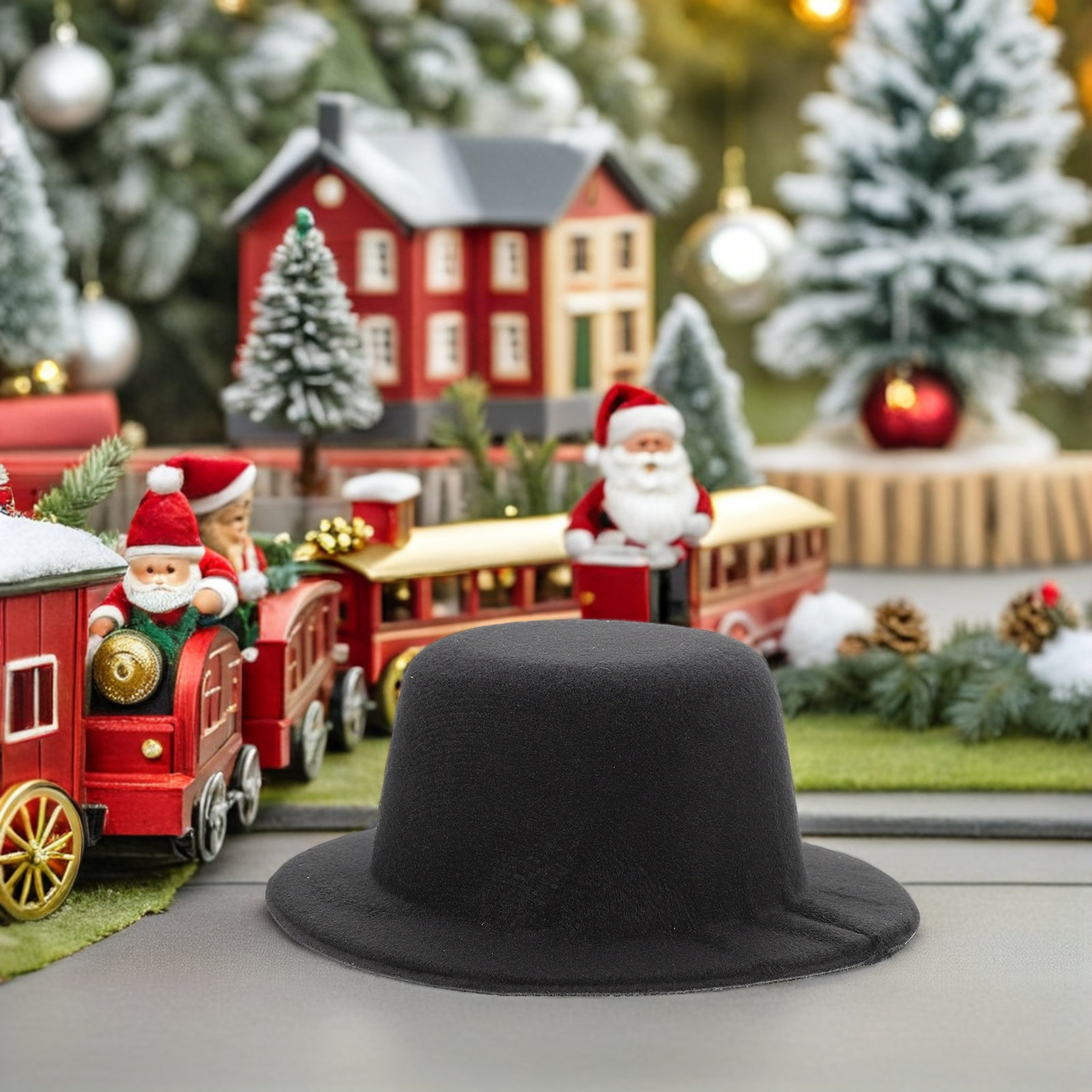 Art Craft Hat - 8Pcs Mini Top Hats Black Formal