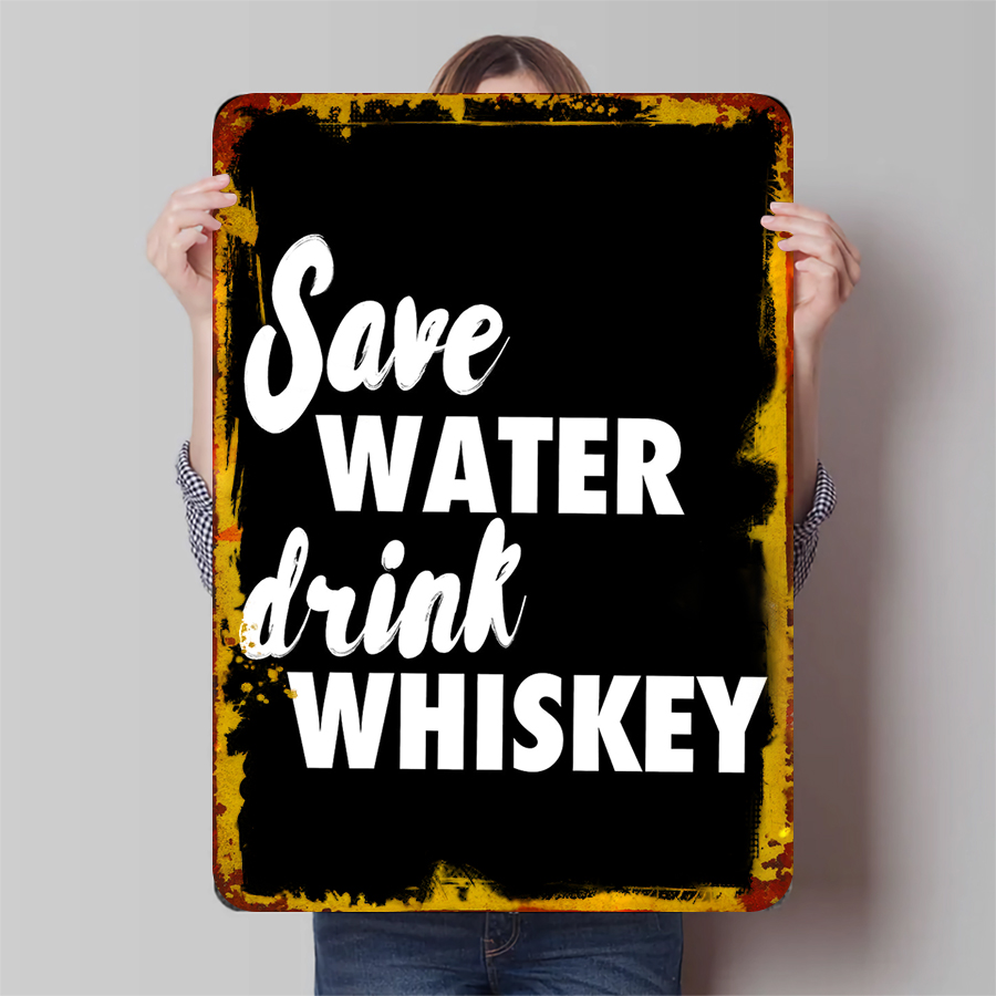 Art Craft Quotes - CreativeSave Water Drink Whiskey Humor Quote
