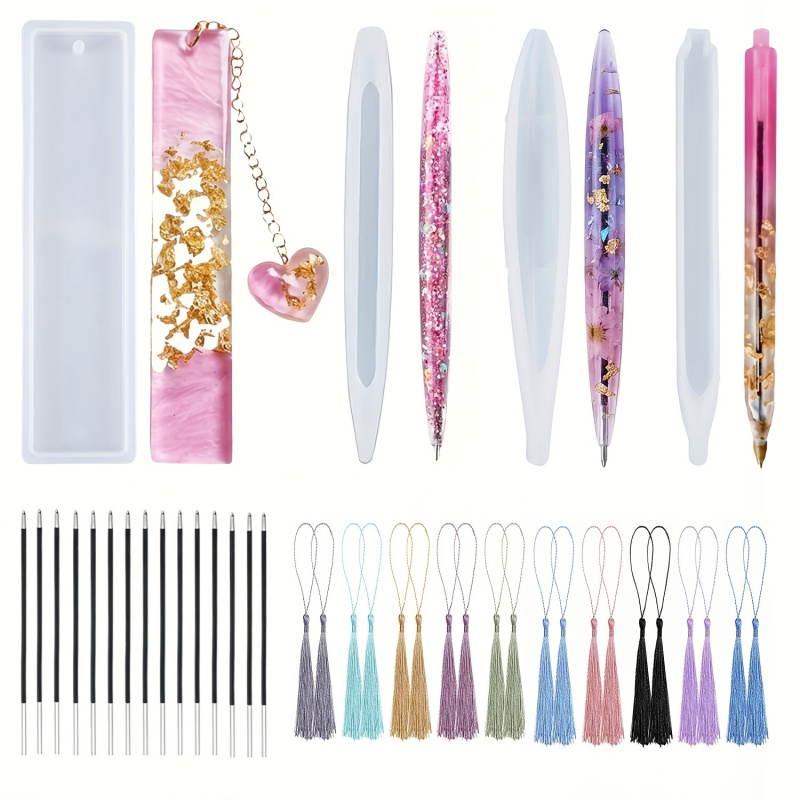 Art Craft Model - 39Pen and bookmark silicone mold/Tassel，Mold for