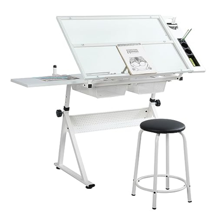 Art & Craft Kortingscode - Drafting Table with Stool Modern Adjustable