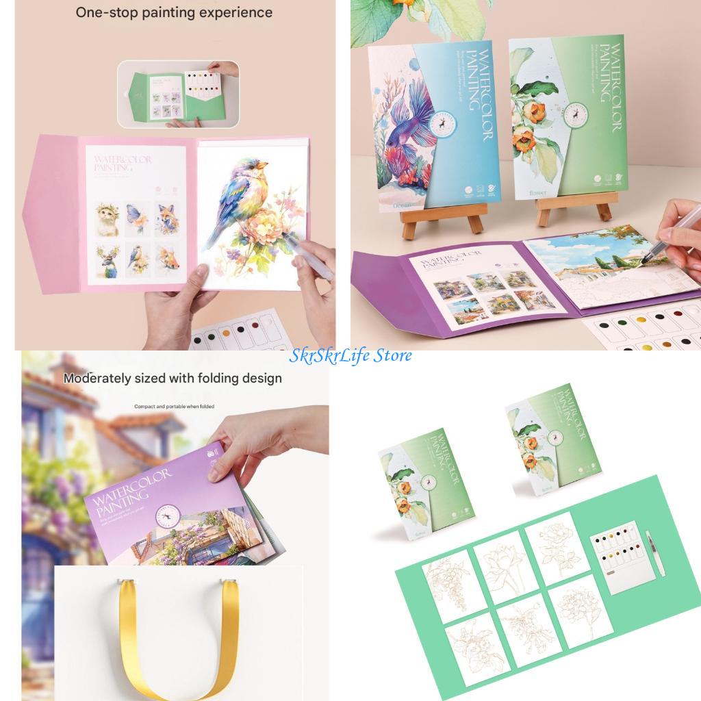 Watercolor Brush Pen - E65E Fun Painting Book For Kid