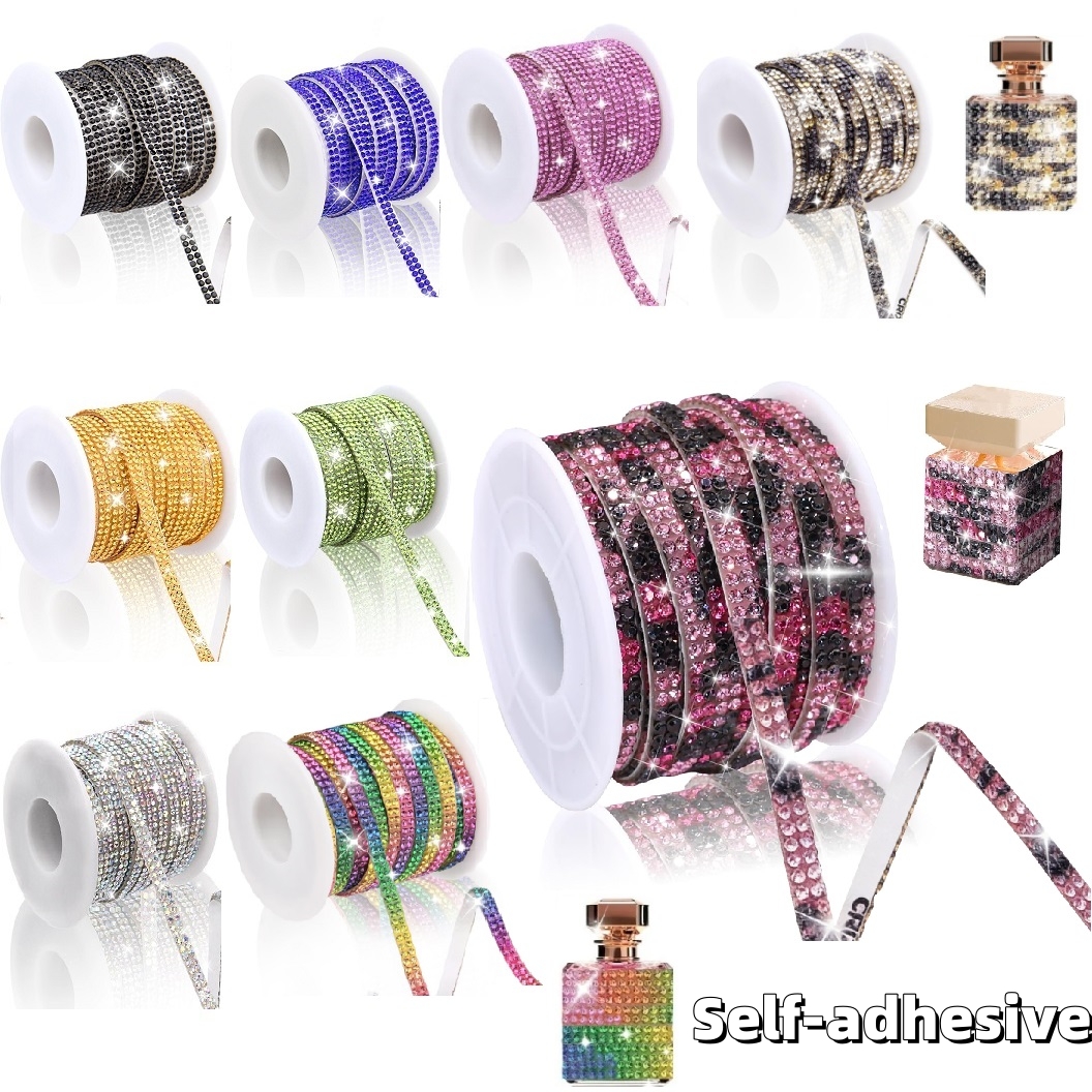 Art Craft Hat - 5 Yards Self-Adhesive Rhinestone Strip Tape