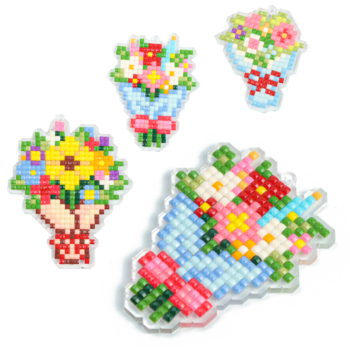 Art Craft Kits - FOREVER YOUNG 3PCS Bouquet Acrylic Diamond