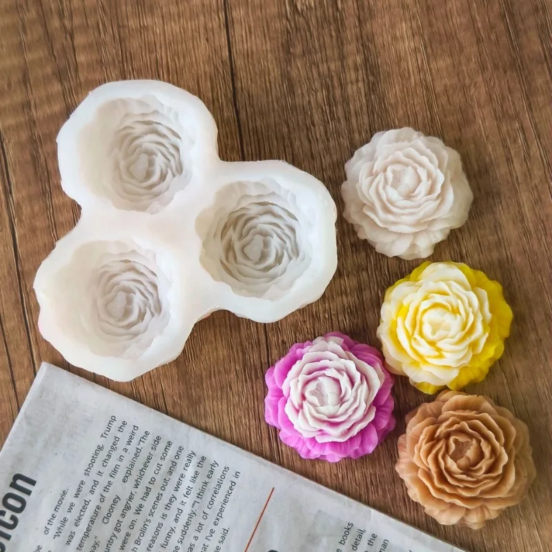 Art Craft Model - Peony Flower Candle Silicone Mold 3D