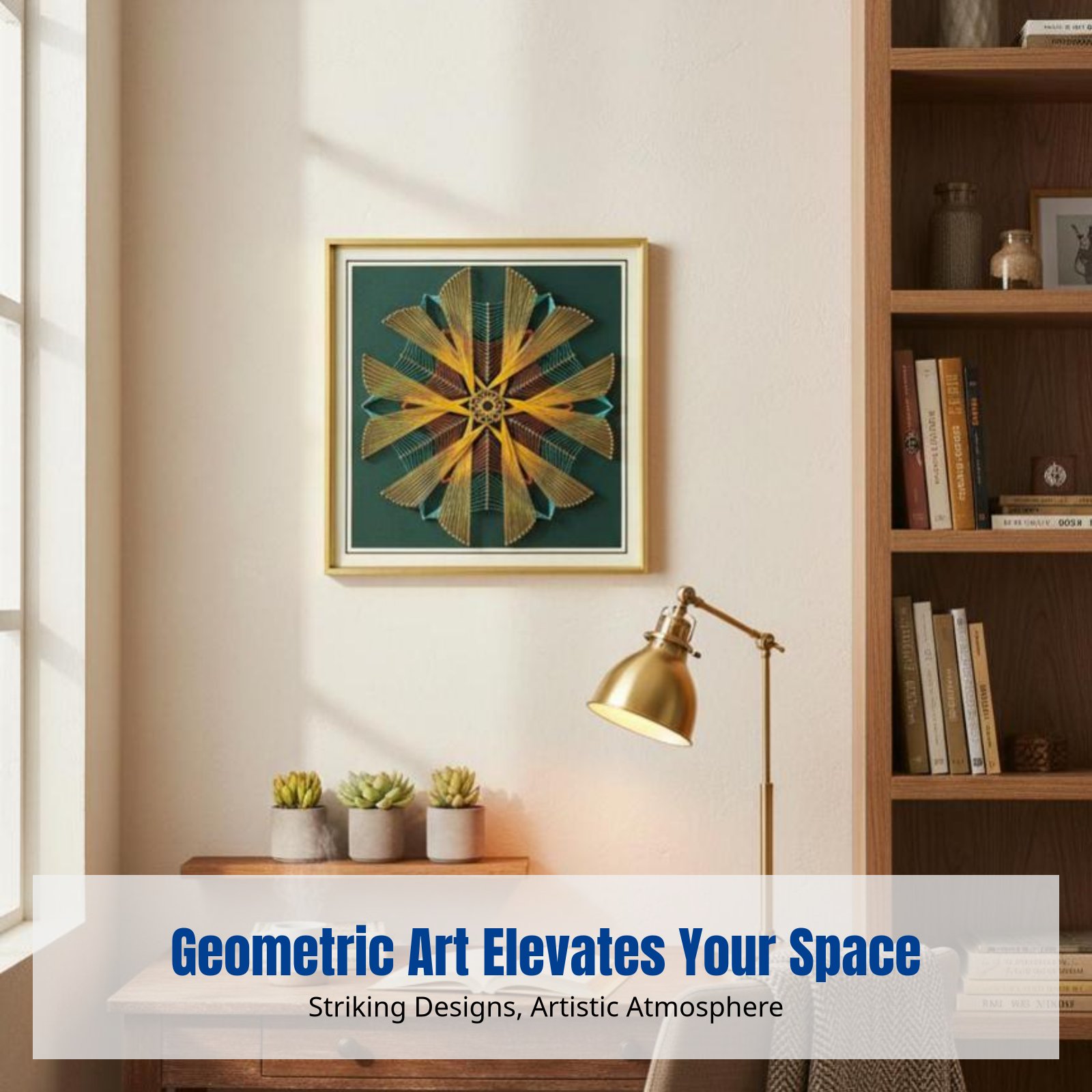 Art Craft Kits - Geometric Pattern Nail String Art, DIY