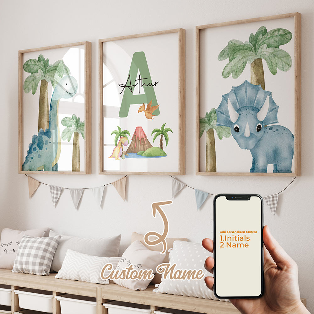 3pcs Personalized Custom Name  - Art Craft Dinosaur recensie en prijs