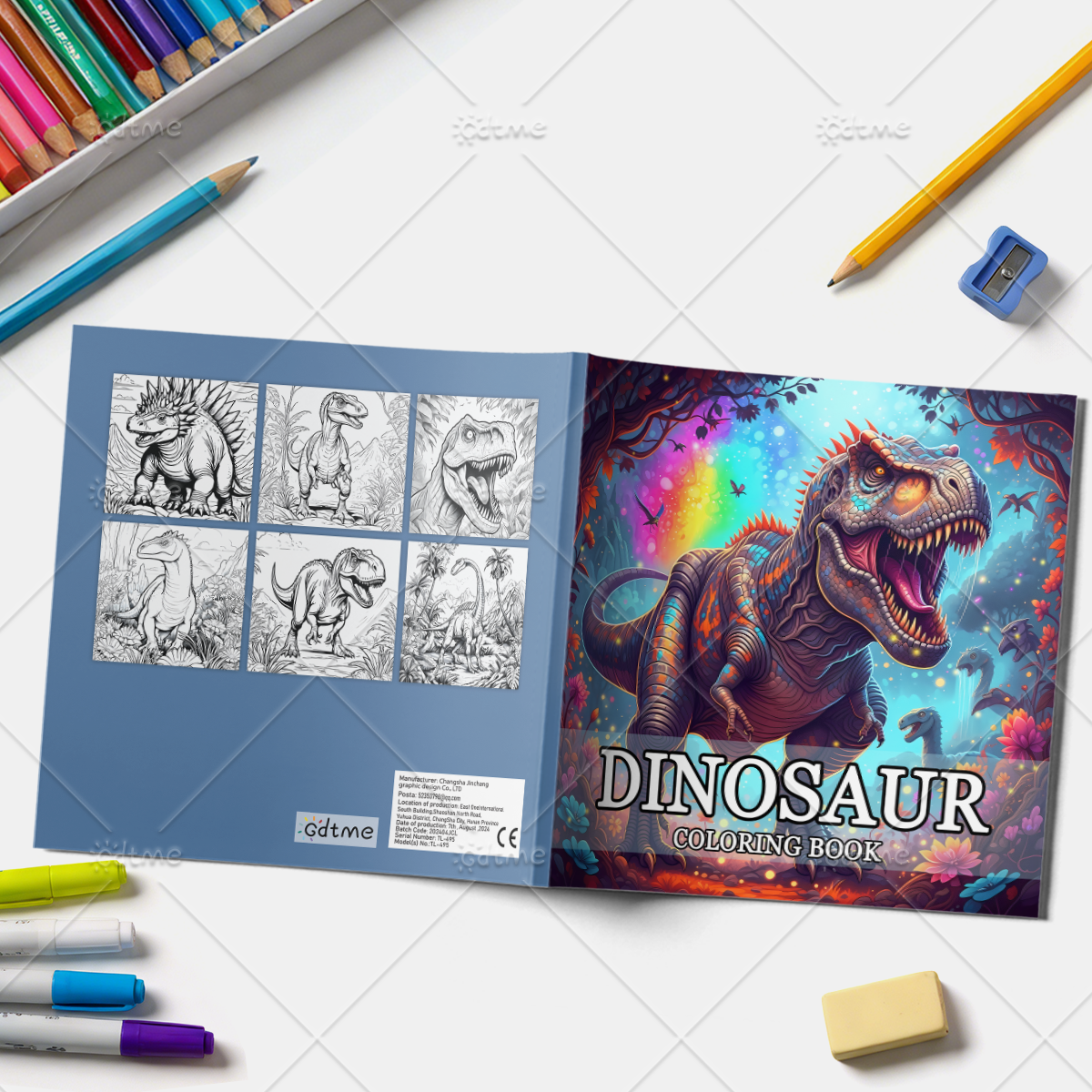 DINOSAUR Coloring Book Adult R - Art Craft Dinosaur recensie en prijs