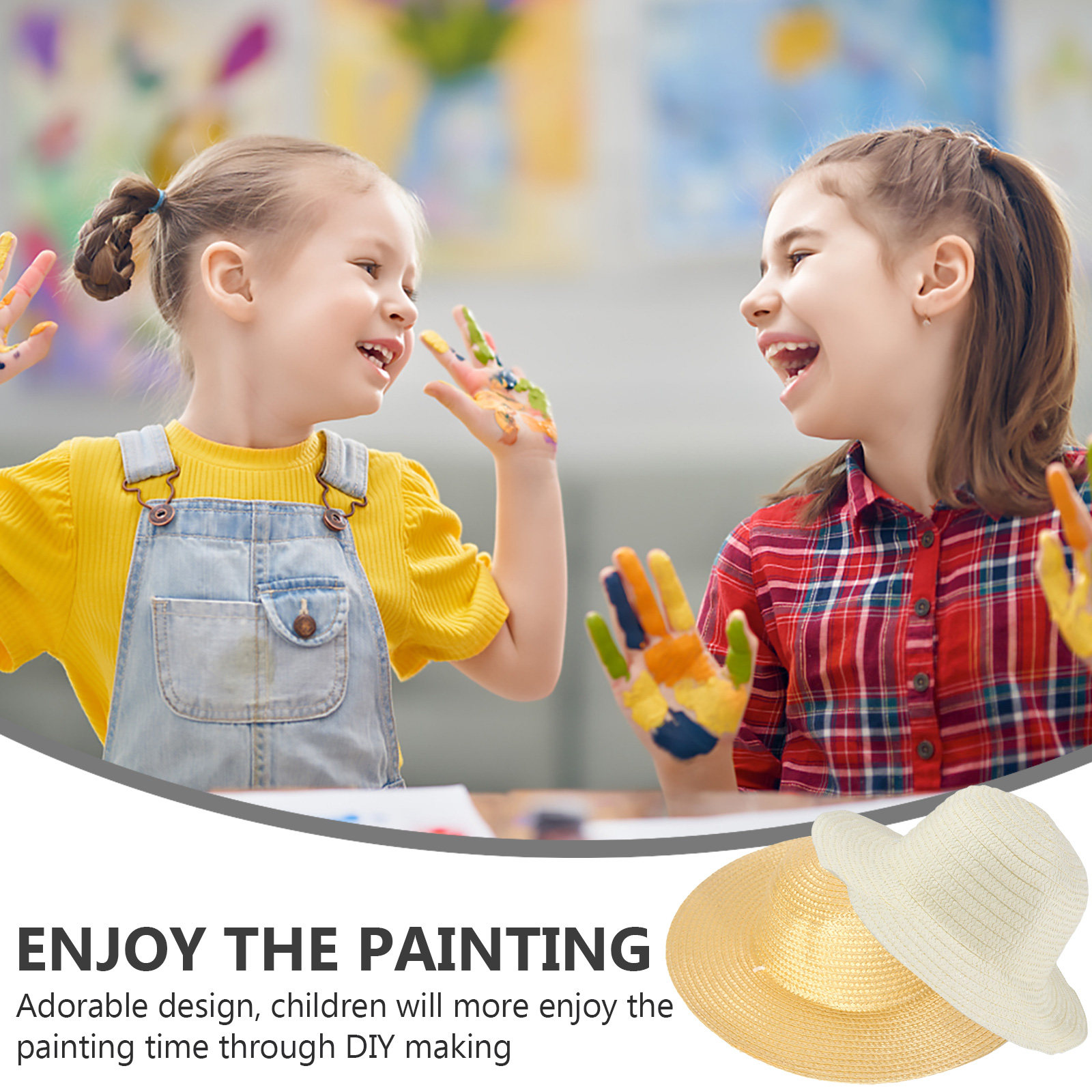 1Set DIY Straw Hat Painting Se - Art Craft Hat recensie en prijs