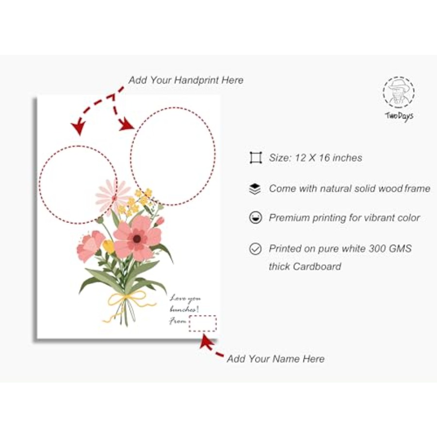 Flower Bouquet Handprint Art C - Art & Craft Kortingscode recensie en prijs