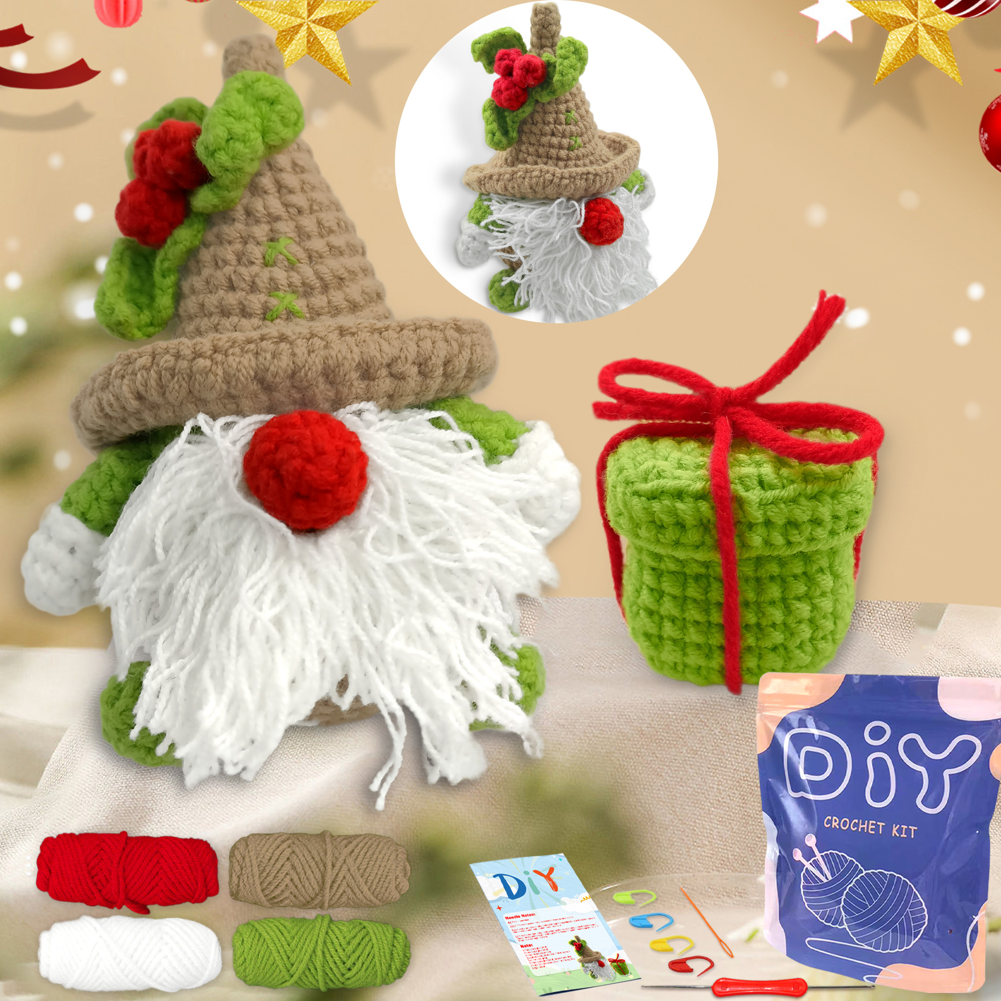 YAMAXIN 2PC Christmas Themed C - Art Craft Yarn recensie en prijs