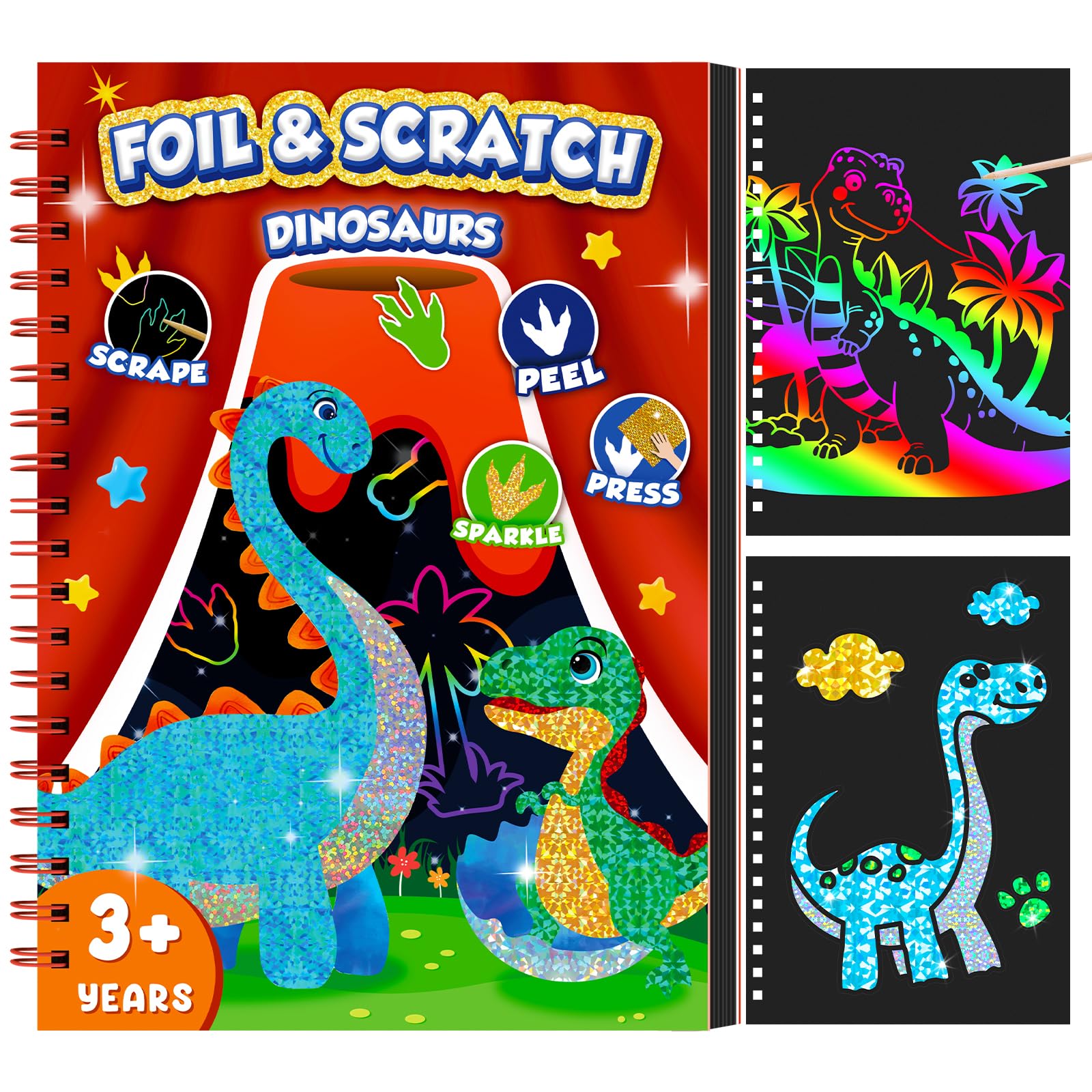 Dinosaur Scratch Art Book for  - Art Craft Dinosaur recensie en prijs