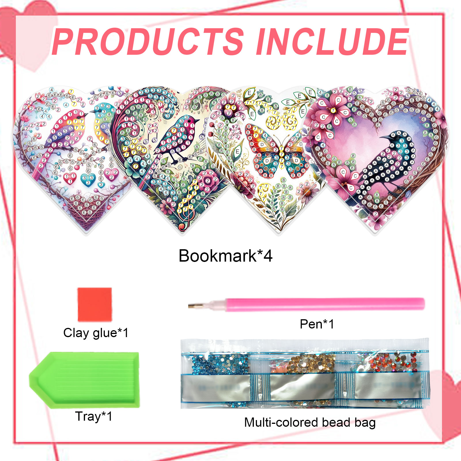 4PCS Diamond Painting Heart Sh - Art Craft Kits recensie en prijs