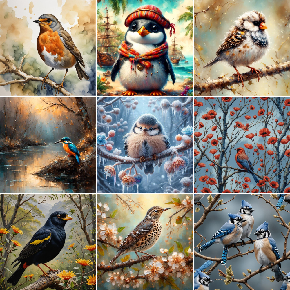Bird Penguin Kingfisher Paint  - Art Craft Gift Ideas recensie en prijs