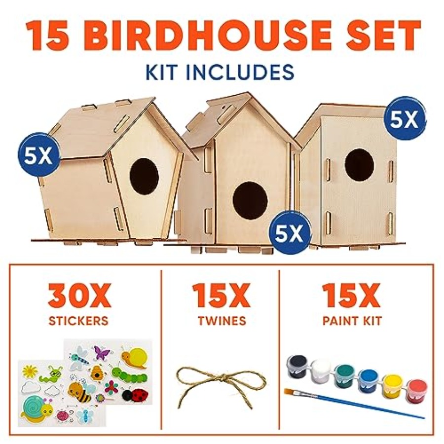 Kit - Unfinished Wood Bird Hou - Art & Craft Kortingscode recensie en prijs