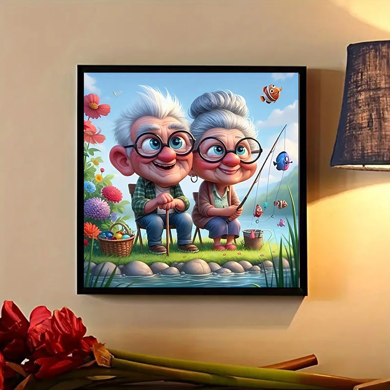 Grandparents Fishing Diamond P - Art Craft Kits For Adults recensie en prijs