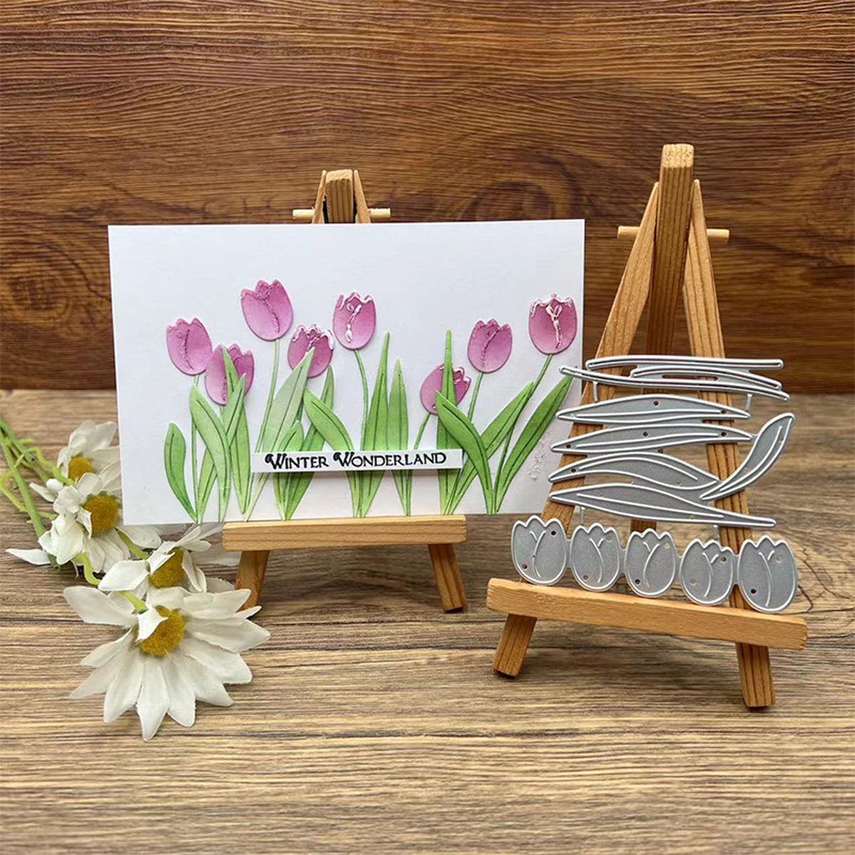 Tulip flower and leaf plant cu - Stencil Cutting Plotter recensie en prijs