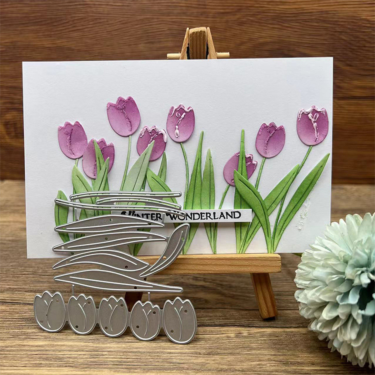 Tulip flower and leaf plant cu - Stencil Cutting Plotter recensie en prijs