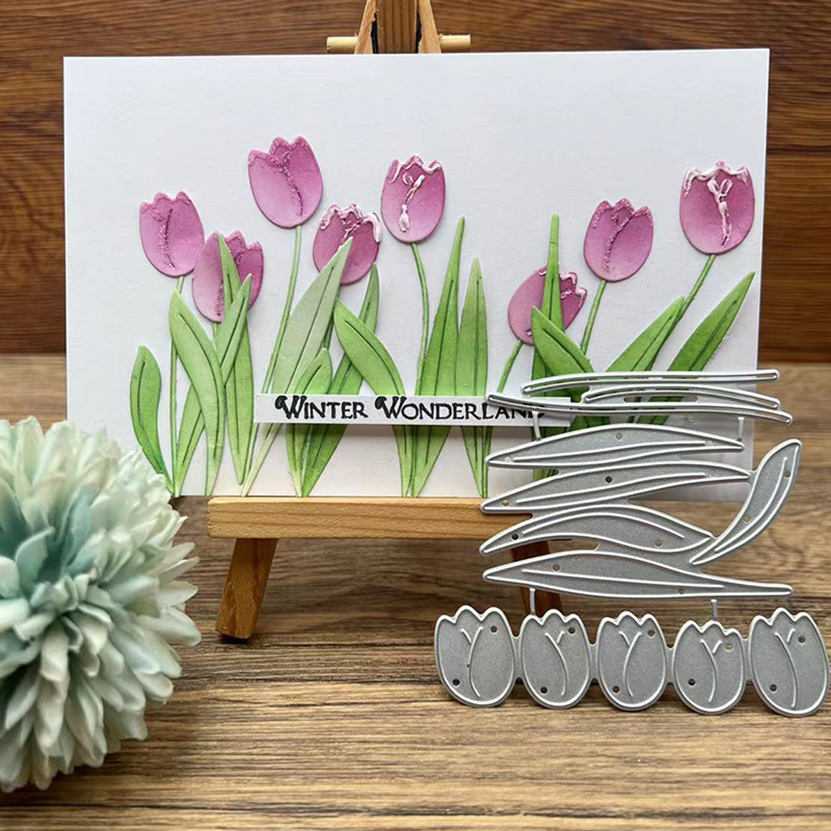 Tulip flower and leaf plant cu - Stencil Cutting Plotter recensie en prijs