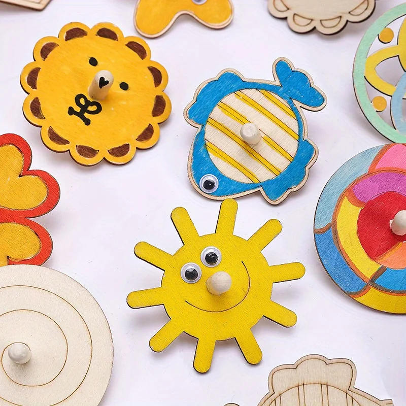 16pcs Wooden Spinning Top Craf - Art Craft Gift Ideas recensie en prijs