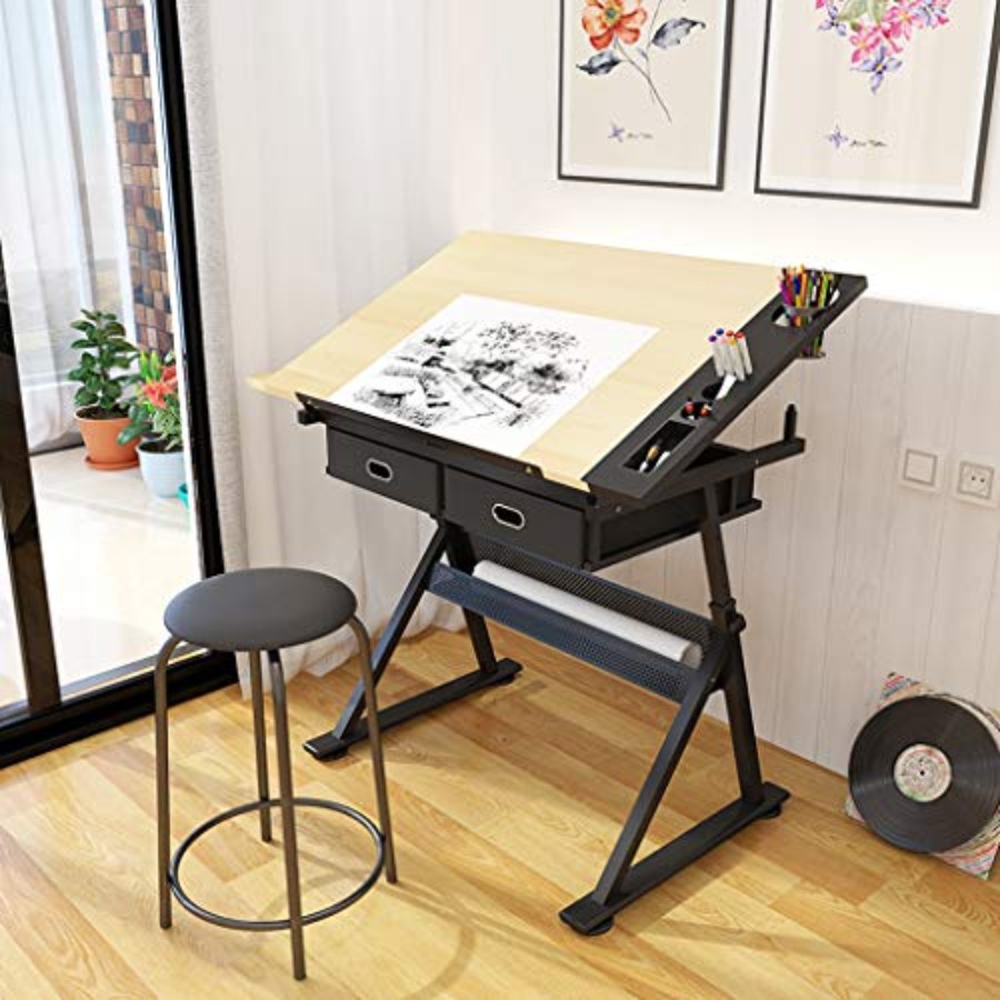 Drafting Table with Storage He - Art & Craft Kortingscode recensie en prijs