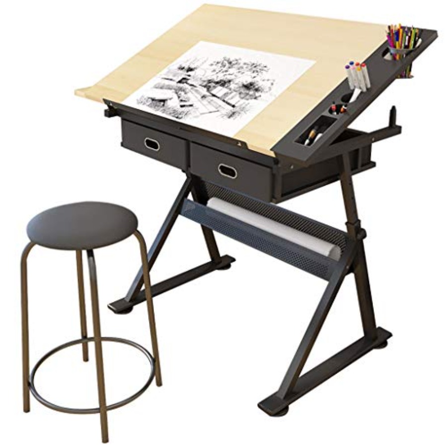 Drafting Table with Storage He - Art & Craft Kortingscode recensie en prijs