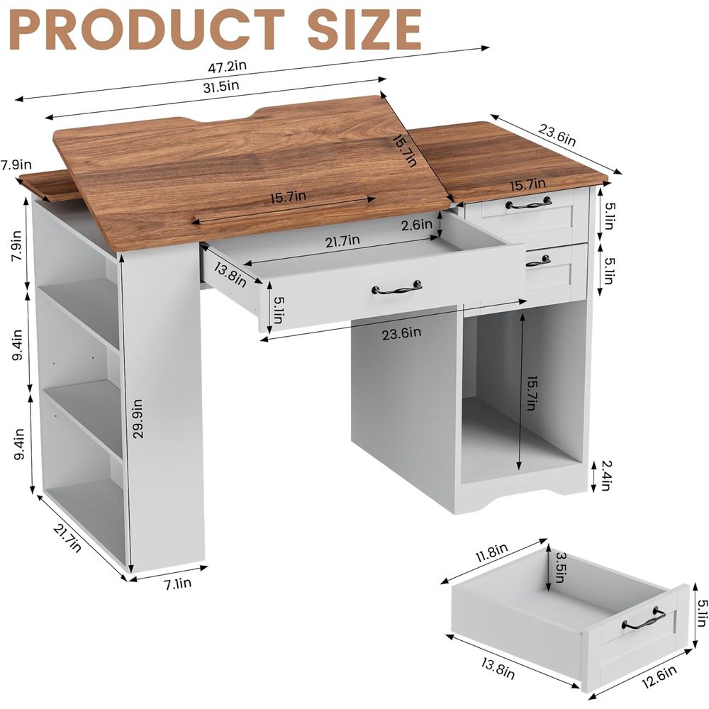 Adjustable Desk with Storage a - Art & Craft Kortingscode recensie en prijs