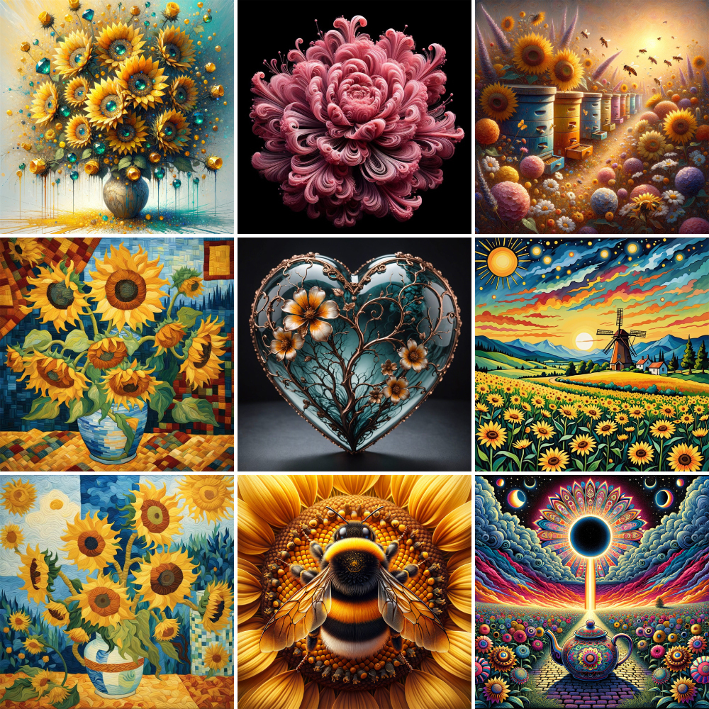 Flowers Sunflower Bee Paint By - Art Craft Gift Ideas recensie en prijs