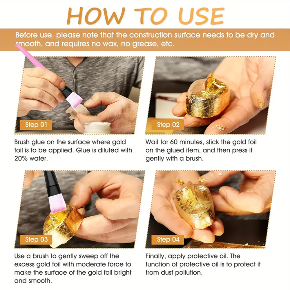 100ML/200ML Golden Foil Adhesi - Art Craft Kits recensie en prijs