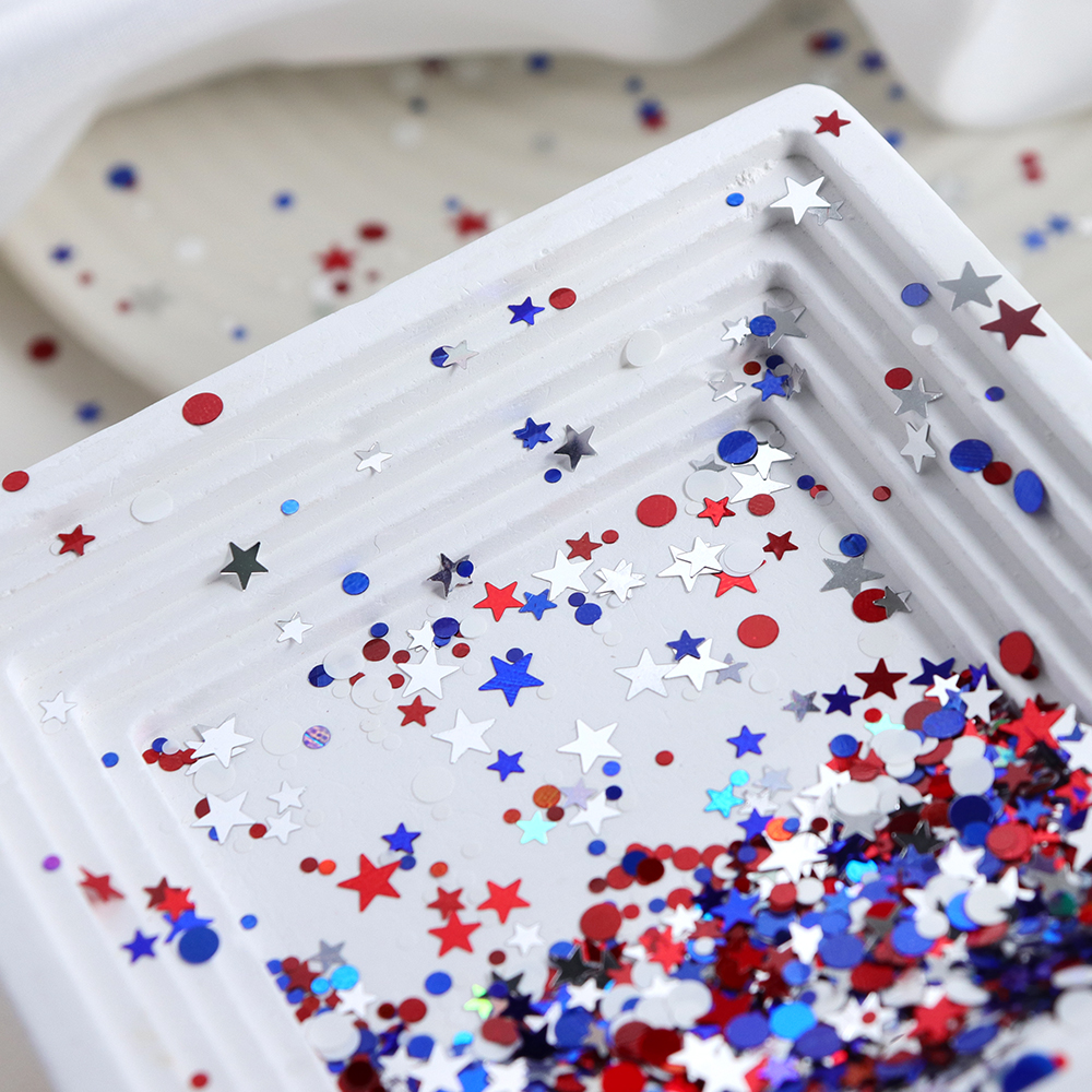 5g Red Blue Polka Dots Glitter - Art And Craft Independence Day recensie en prijs