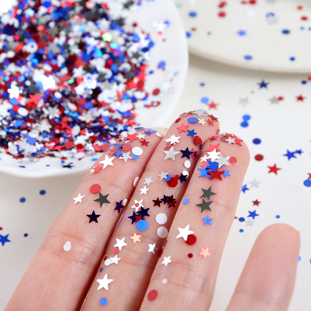 5g Red Blue Polka Dots Glitter - Art And Craft Independence Day recensie en prijs