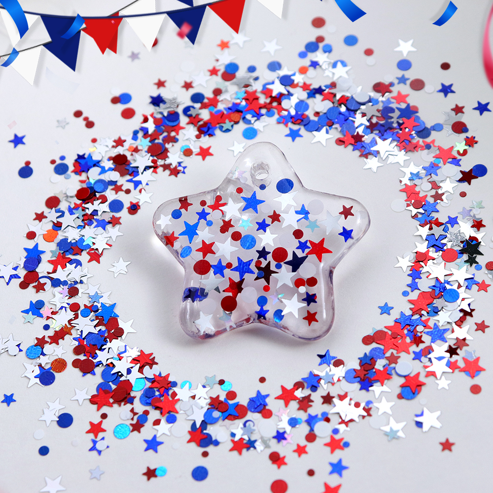 5g Red Blue Polka Dots Glitter - Art And Craft Independence Day recensie en prijs