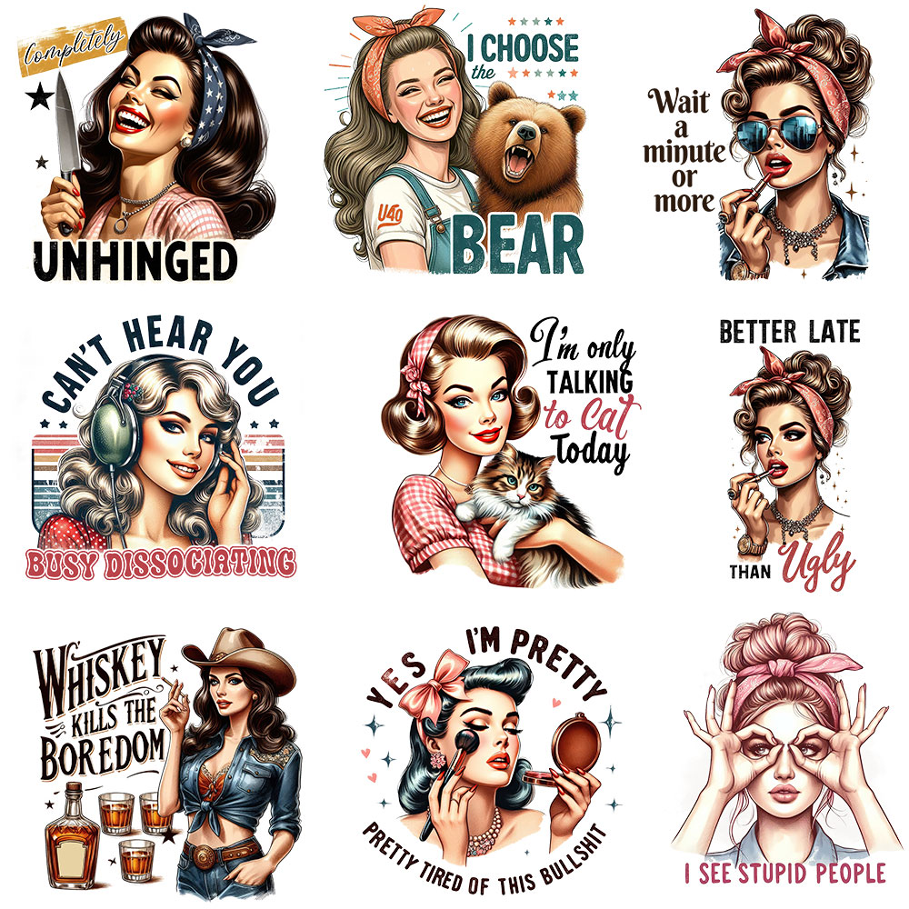 Funny Retro Girls Patches Heat - Art Craft Quotes recensie en prijs