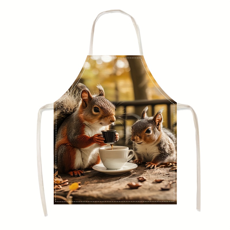 Linen Apron Squirrel Coffee Sc - Art Craft Gift Ideas recensie en prijs