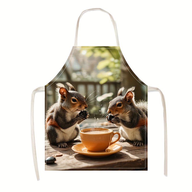 Linen Apron Squirrel Coffee Sc - Art Craft Gift Ideas recensie en prijs