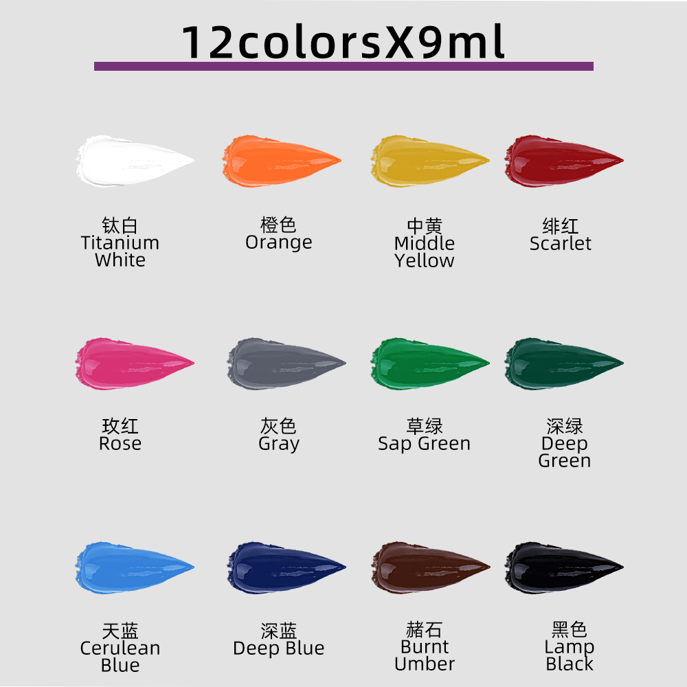 12 Color Oil Paints Set 9ml Tu - Art Craft Youtube recensie en prijs