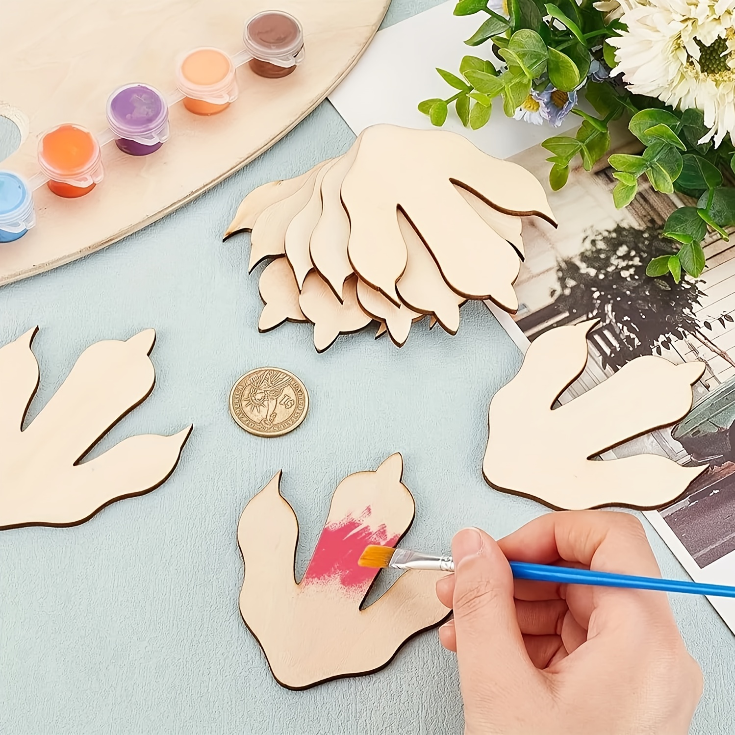 10/20 Pieces Wooden Dinosaur F - Art Craft Dinosaur recensie en prijs