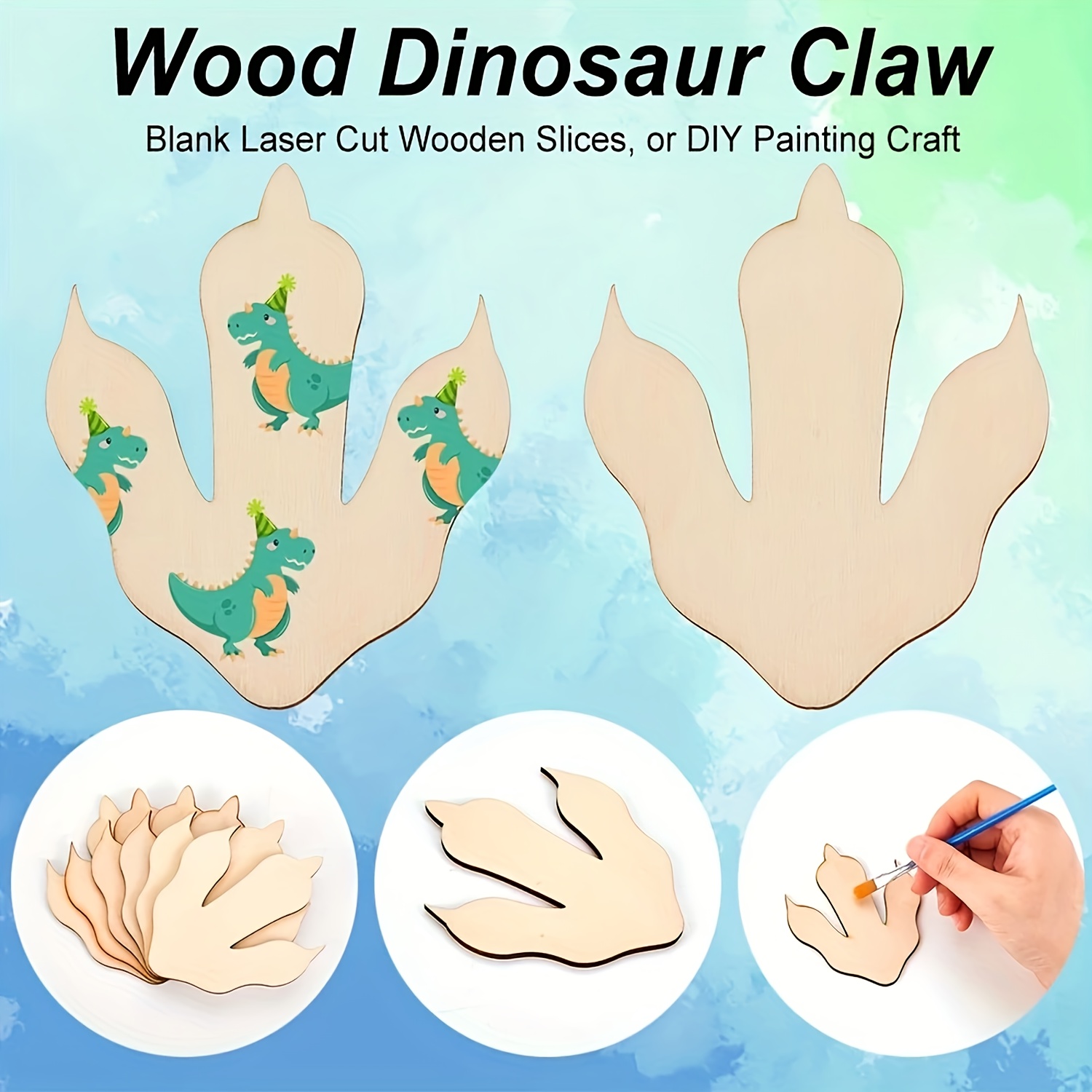 10/20 Pieces Wooden Dinosaur F - Art Craft Dinosaur recensie en prijs