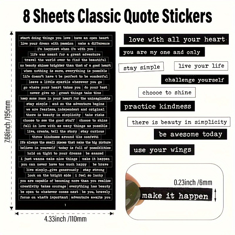 406pcs Inspirational Quote Sti - Art Craft Quotes recensie en prijs