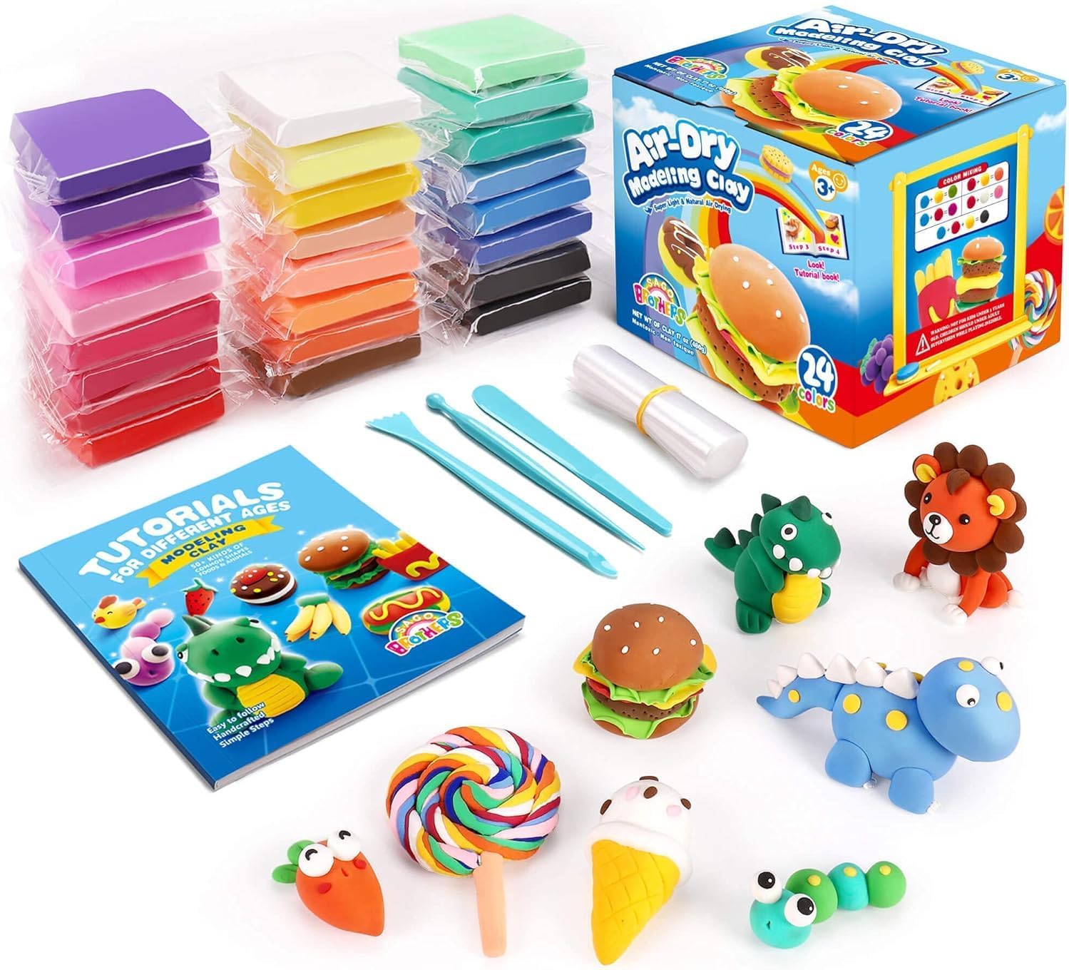 24 Colors Air Dry Clay Kit for - Art Craft Kits recensie en prijs