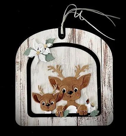 Two Little Deer with Scarves A - Stencil Cutting Plotter recensie en prijs