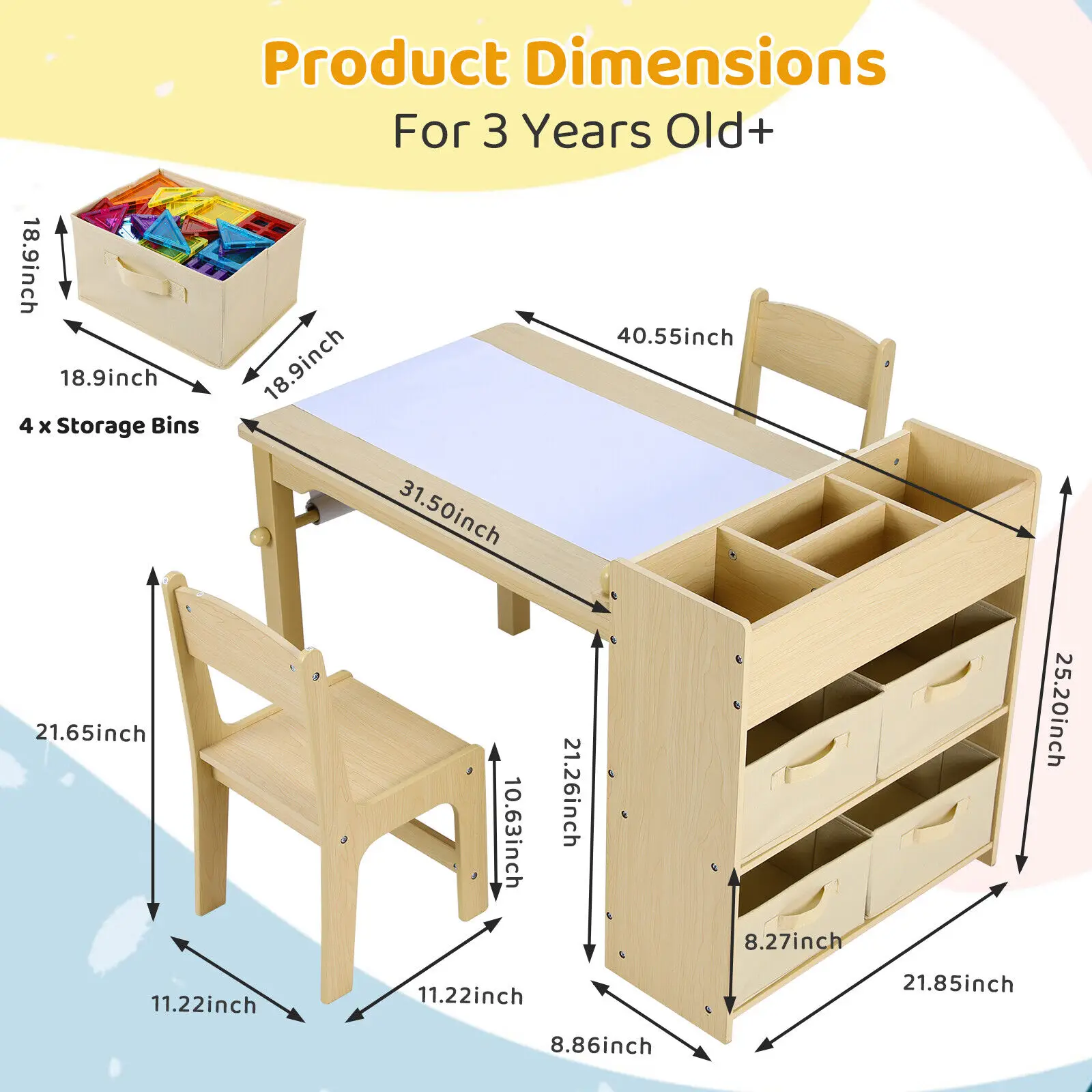 Kids Art Table and Chair Set w - Art Craft Quotes recensie en prijs