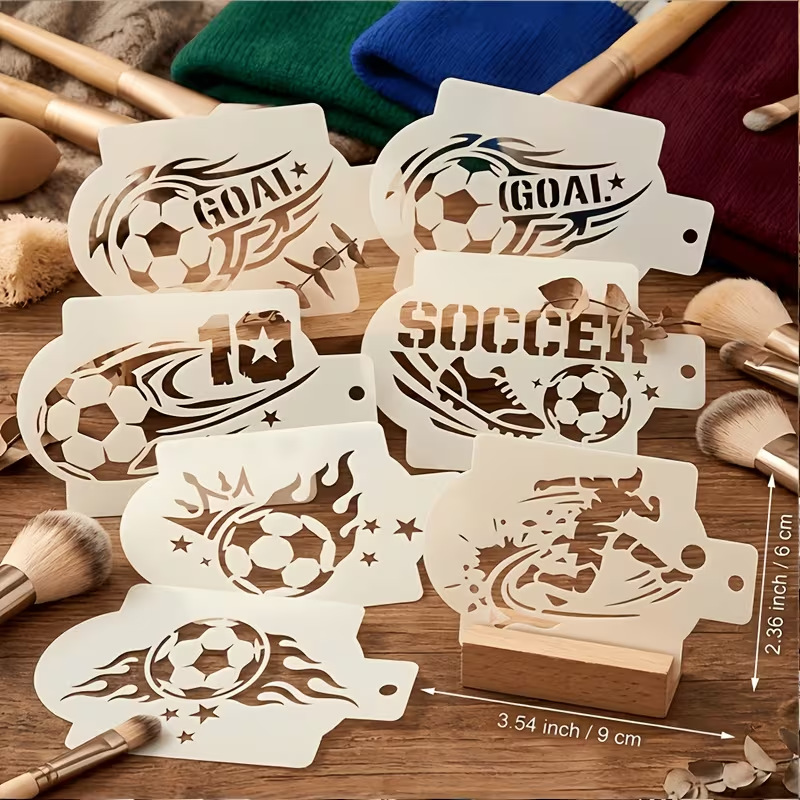 6Pcs Football Stencils for Pai - Art Craft Materials recensie en prijs
