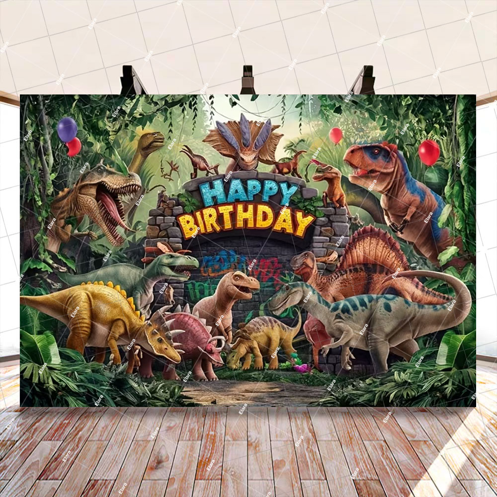 Dinosaur Jungle Backdrop Child - Art Craft Dinosaur recensie en prijs