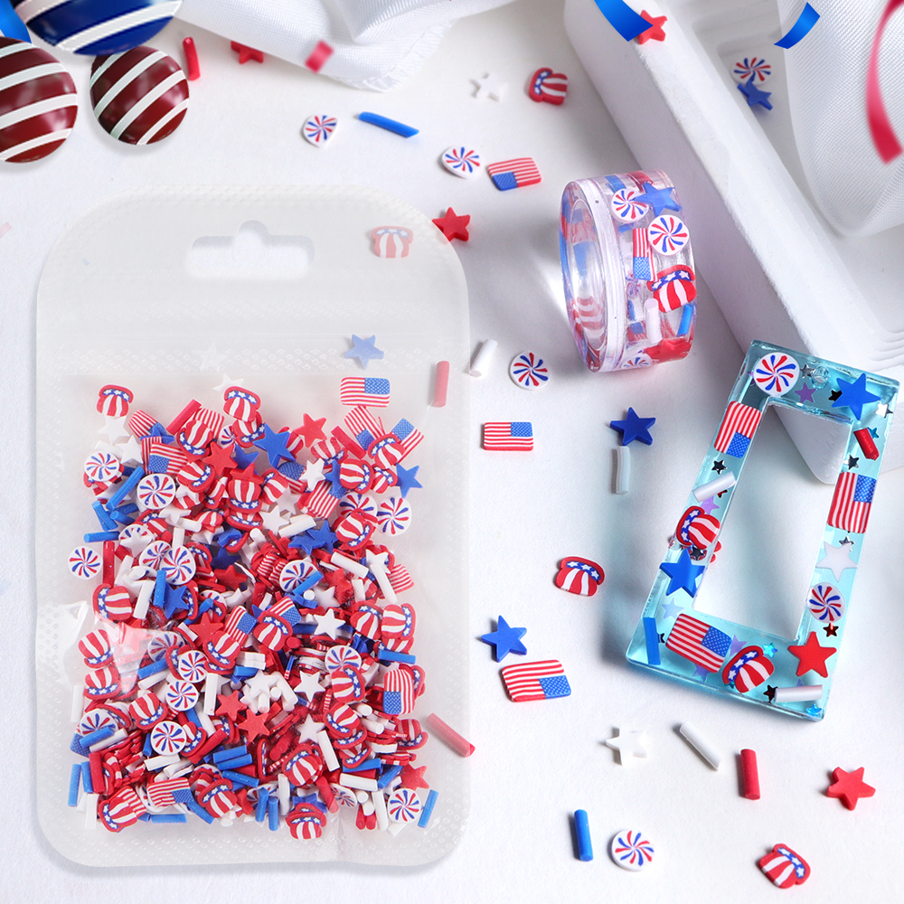 10g Red Blue White Stars Epoxy - Art And Craft Independence Day recensie en prijs