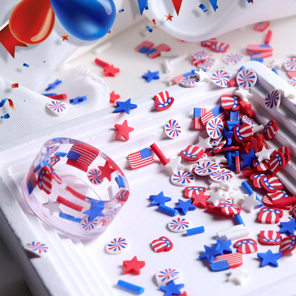 10g Red Blue White Stars Epoxy - Art And Craft Independence Day recensie en prijs
